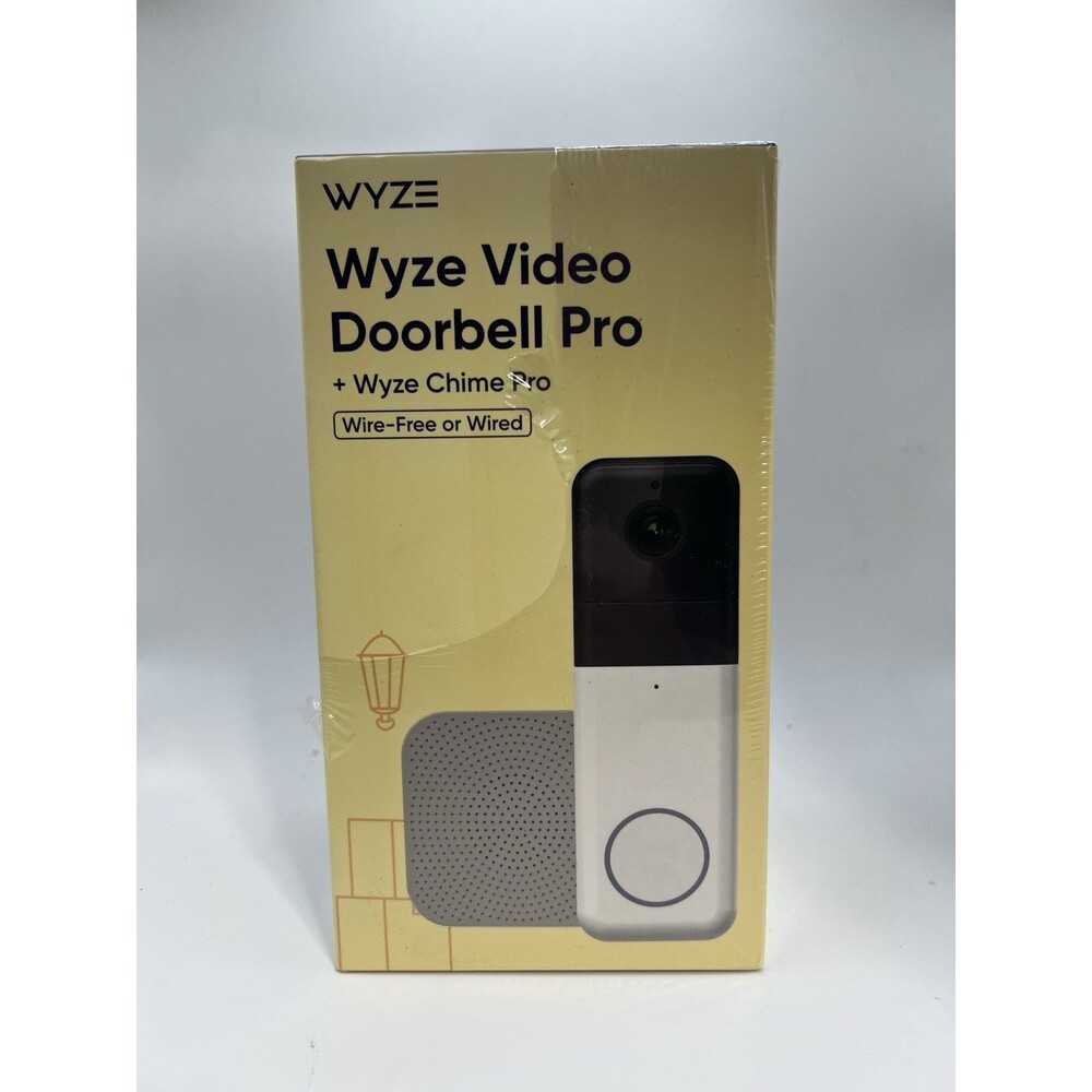 Wyze Video Doorbell Pro + Chime Pro Wire-Free/Wired WWVDP-RB White Open Box/New
